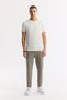 Men's Oil Green Classic Waist Cotton Jersey Carrot Fit Pants A51Y3013 - 7