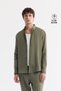 Men's Khaki Button-Down Collar 100% Linen Comfort Fit Shirt B002191