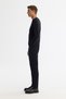 Men's Black Viscose Crew Neck Knitwear Regular Fit Sweater B005132 - 3