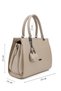 Women's Beige Long Strap Hand and Shoulder Bag - 3