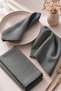 Placemat, Duck Linen, Khaki-Colored Cloth Napkins, Pack of 6