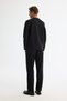 Men's Black Crew Neck Cotton Printed Regular Fit Sweatshirt A42Y1285 - 5