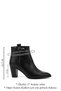 Women's Black Zippered Pointed Toe Genuine Leather Boots - 3