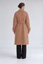 Double breasted collar stamped coat brown - 3