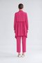 Pink Two-Piece Set with Pile Detail and Buckle Detail - 3