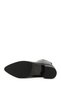 Women's Black Zippered Pointed Toe Genuine Leather Boots - 7