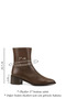 Women's Brown Zippered Pointed Toe Genuine Leather Boots - 2
