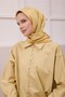 وشاح حريري - 4201-33، لون أصفر، نسيج تويل. - 2