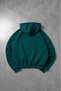 Green Boxy Crop Men's Jacket Zip Hoodie - 6
