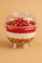 Lidded Dessert Bowls with Stands, 200 cc, Set of 25, Clear Plastic Parfait and Granola Serving Containers - 3