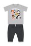 Cool Animals Black Boys Summer T-Shirt Capri Shorts Set - 3