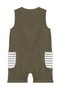 Baby Boy Green Muslin Jumpsuit - 4
