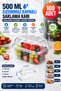 Airtight Storage Container, 500 ml, High Lid, 100-Pack of Plastic Refrigerator and Freezer Containers with Lids