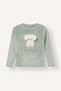 Girls' Polar Fleece Pajama Set with Long-Sleeve Top and Long Bottoms D1087A824WN - 2
