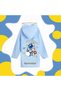 Cute Astronaut, UFO, Planet, Star—Girls' and Boys' Raincoat, Hooded, with Transparent Visor and Reflective Strips, Backpack-Compatible - 8