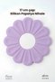 Silicone Daisy-Themed Coaster - 17 cm diameter - Purple - 4