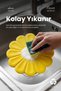 Silicone Daisy-Themed Coaster - 17 cm diameter - Yellow - 2