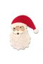 5 Pieces of Santa Claus Ornaments, Special Christmas Felt Decorations, 6 Cm. - 2
