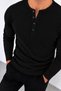 Men's Long Sleeve Top - Button-Detailed Henley Neck Top, Long Sleeve. - 2