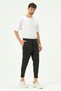 Men's Zippered Sweatpants with Back Pockets 854 Black - 2