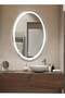 Oval bathroom mirror with LED backlight and touch control 60 x 40 cm