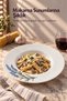 Lavender Single-Piece Porcelain Deep Pasta Plate, Risotto and Salad Serving Plate, 27 cm - 4