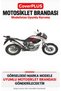 Honda XL 700 Transalp Rear Pannier-Compatible (Gray with Red Stripes) Waterproof Motorcycle Tent Cover, with Elastic Bands and Carrying Bag - 2