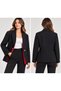 BLACK JACKET WITH RED LINING DETAILS - 2
