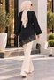 Women's Modest Lace-Detailed, Tie-Detail Asymmetrical Tunic - 2