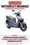 Honda Dylan 125 Rear Pannier-Compatible (Gray with Red Stripes) Waterproof Motorcycle Cover, with Elastic Bands and Carrying Bag - 2
