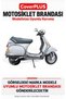 Vespa Cosa 200 Rear Bag Compatible (Gray with Red Stripes) Waterproof Motorcycle Cover, with Elastic Bands and Carrying Bag - 2
