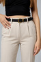 Set of 2 Genuine Leather Women's Buckled Belts, 2.5 cm, 2 Pieces - 3