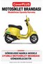 Vespa Primavera 150 S Compatible Cover (Gray with Red Stripes) Waterproof Motorcycle Cover, with Elastic Bands, Includes Carrying Bag - 2