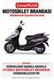 Falcon Dolphin 125 EFI Rear Pannier-Compatible (Gray-Red Stripes) Waterproof Motorcycle Cover, with Elastic Bands and Carrying Bag - 2