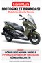 Kawasaki J 300 Rear Pannier Compatible (Gray with Red Stripes) Waterproof Motorcycle Tent Cover, with Elastic Bands and Carrying Bag - 2