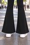 Flared Leggings with Brushed Inside Ruffles—Winter Girls' Casual, Comfortable for Everyday Wear - 4