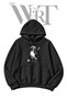 Penguin Hockey Pre-Printed Black Hooded Sweatshirt (2-Ply)