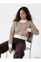 Women's Knit Sweater with Half-Boat Neck Pattern (W6)