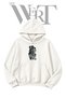 White Tiger Pre-Printed White Hooded Sweatshirt (2-Ply)