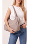 Women's Waterproof Large Volume Hand and Shoulder Bag with Side Pockets and Multiple Zipper Compartments - 2