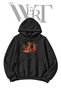 Spaghetti Insect Pre-Printed Black Hooded Sweatshirt (2-Ply)