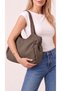 Women's Waterproof Large Volume Hand and Shoulder Bag with Side Pockets and Multiple Zipper Compartments - 2