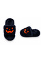 Plush Slippers Cat Toy with Embroidered Pumpkin, 18 x 8 cm, Crinkly - 2