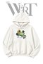 T-Rex Workout Pre-Printed White Hooded Sweatshirt (2-Ply)