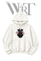 Cerberus Cat Pre-Printed White Hooded Sweatshirt (2-Ply)