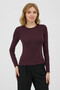Women's Finger-Loop Bodysuit, Long-Sleeved Blouse - 2