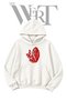 El Zar Pre-Printed White Hooded Sweatshirt (2-Ply)