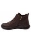 Women's 1953860K Genuine Leather Elasticated Comfort Short Zip-Up Brown Boots - 2