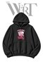 Gambling Hearts Pre-Printed Black Hooded Sweatshirt (2-Ply)