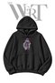 Oni Bicak Pre-Printed Black Hooded Sweatshirt (2-Ply)